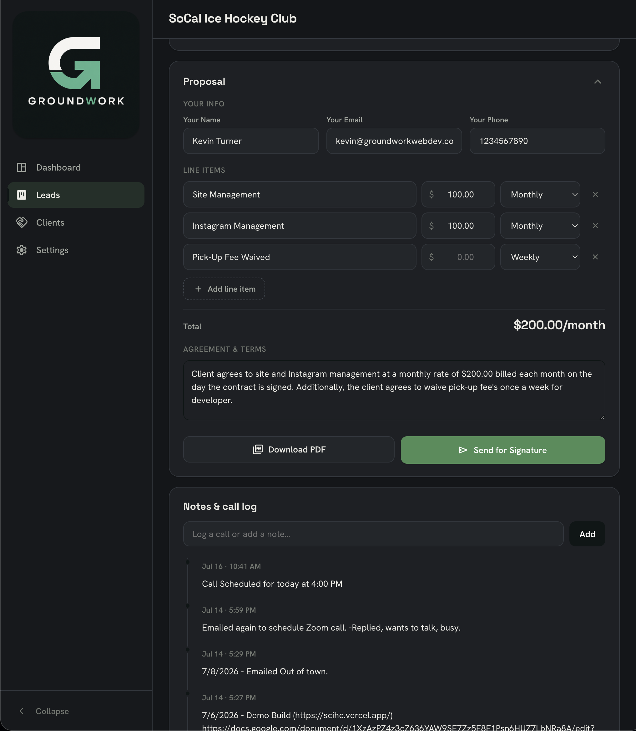 Groundwork CRM Proposal Builder